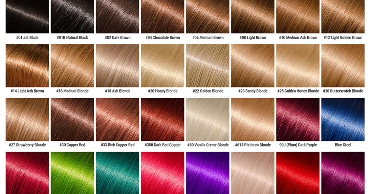 Braiding hair color chart
