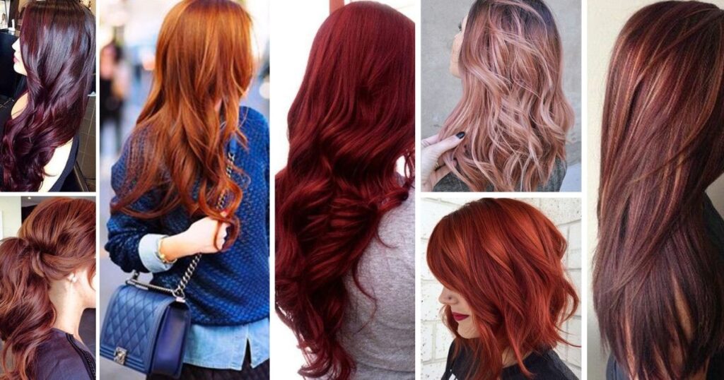 Different shades of red hair