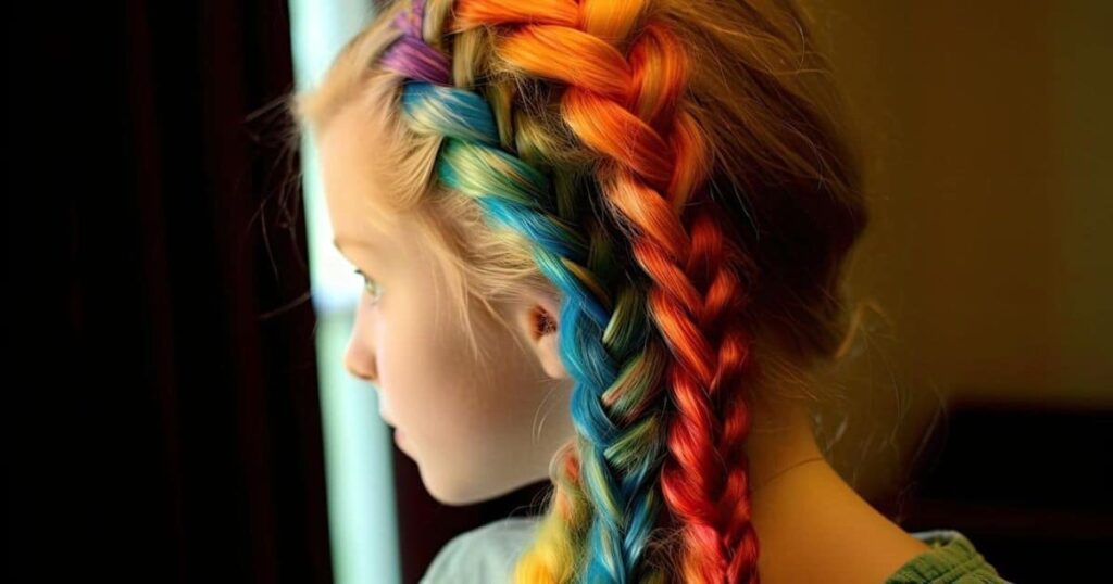 creative two tone braid hairstyles