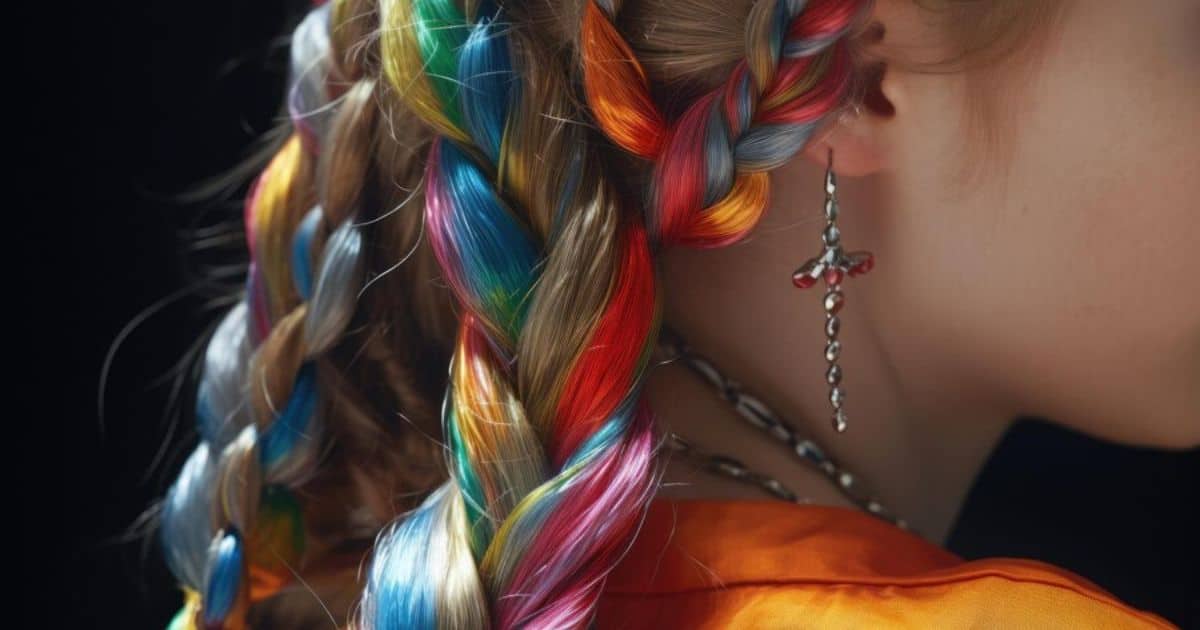 Different Color Braid Hair
