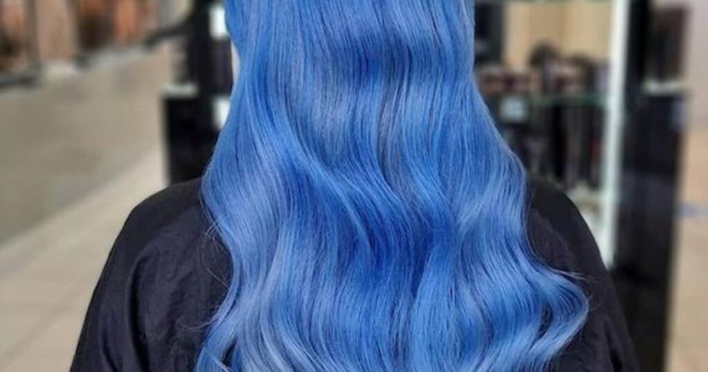Blue Highlights for Black Hair